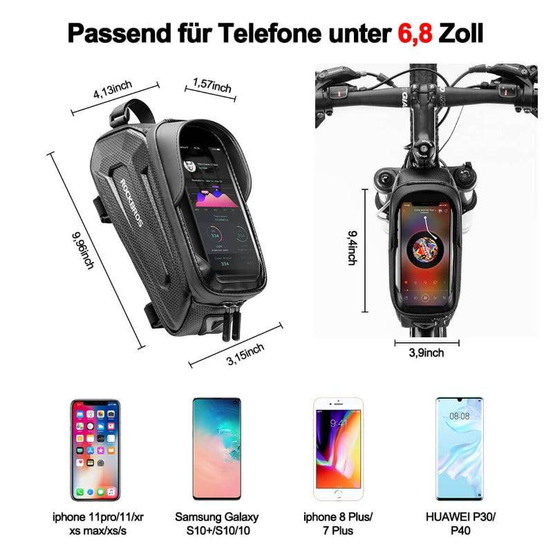 Vattenavvisande cykelväska, mobiltelefonfodral med TPU-pekskärm, ROCKBROS