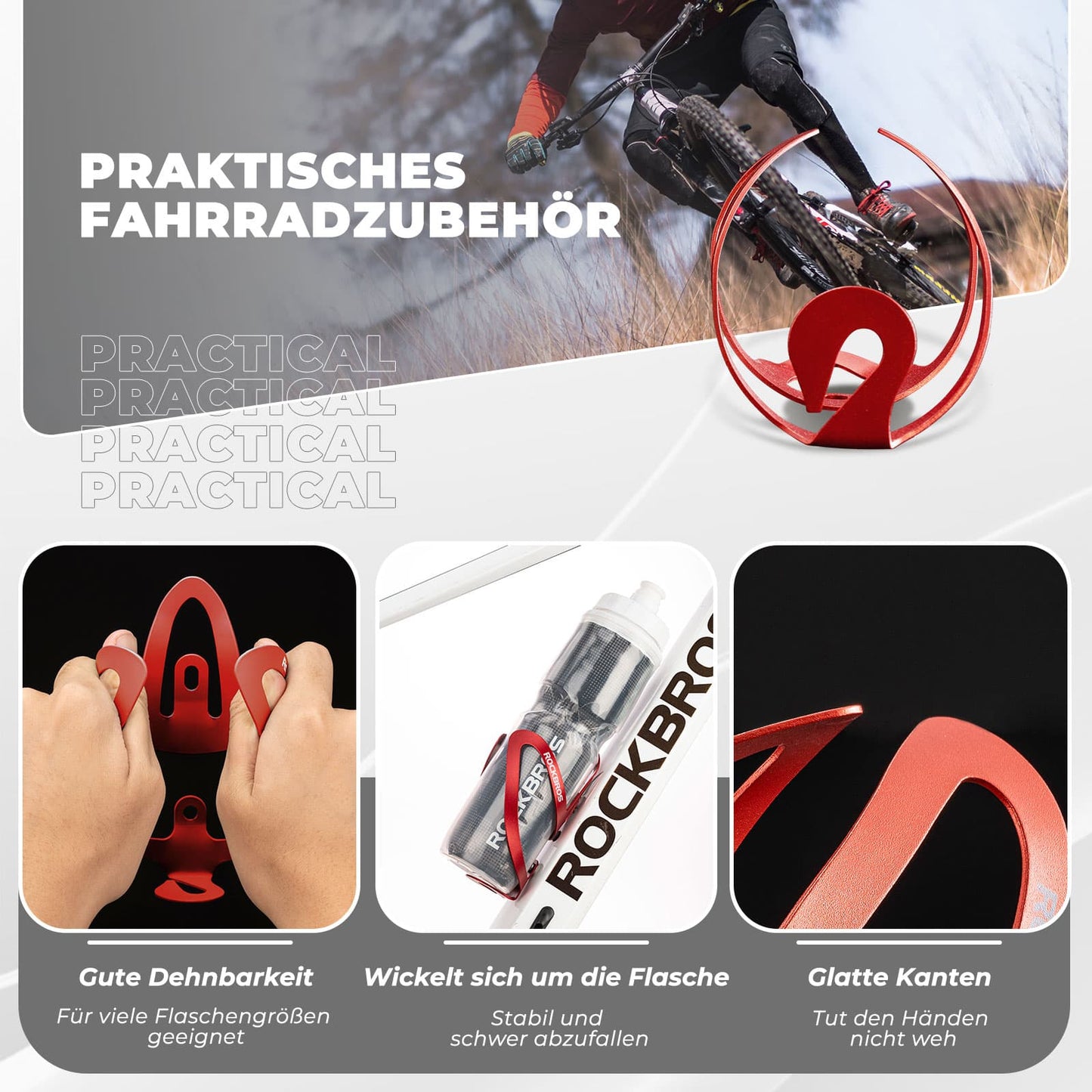 Flaskhållare cykeltillbehör lättviktscykelhållare ROCKBROS