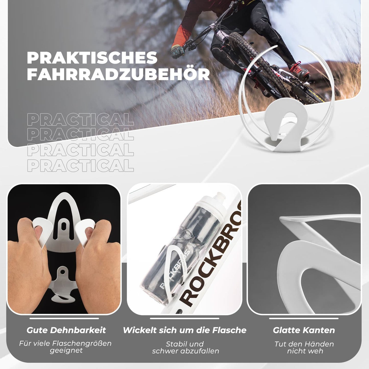 Flaskhållare cykeltillbehör lättviktscykelhållare ROCKBROS