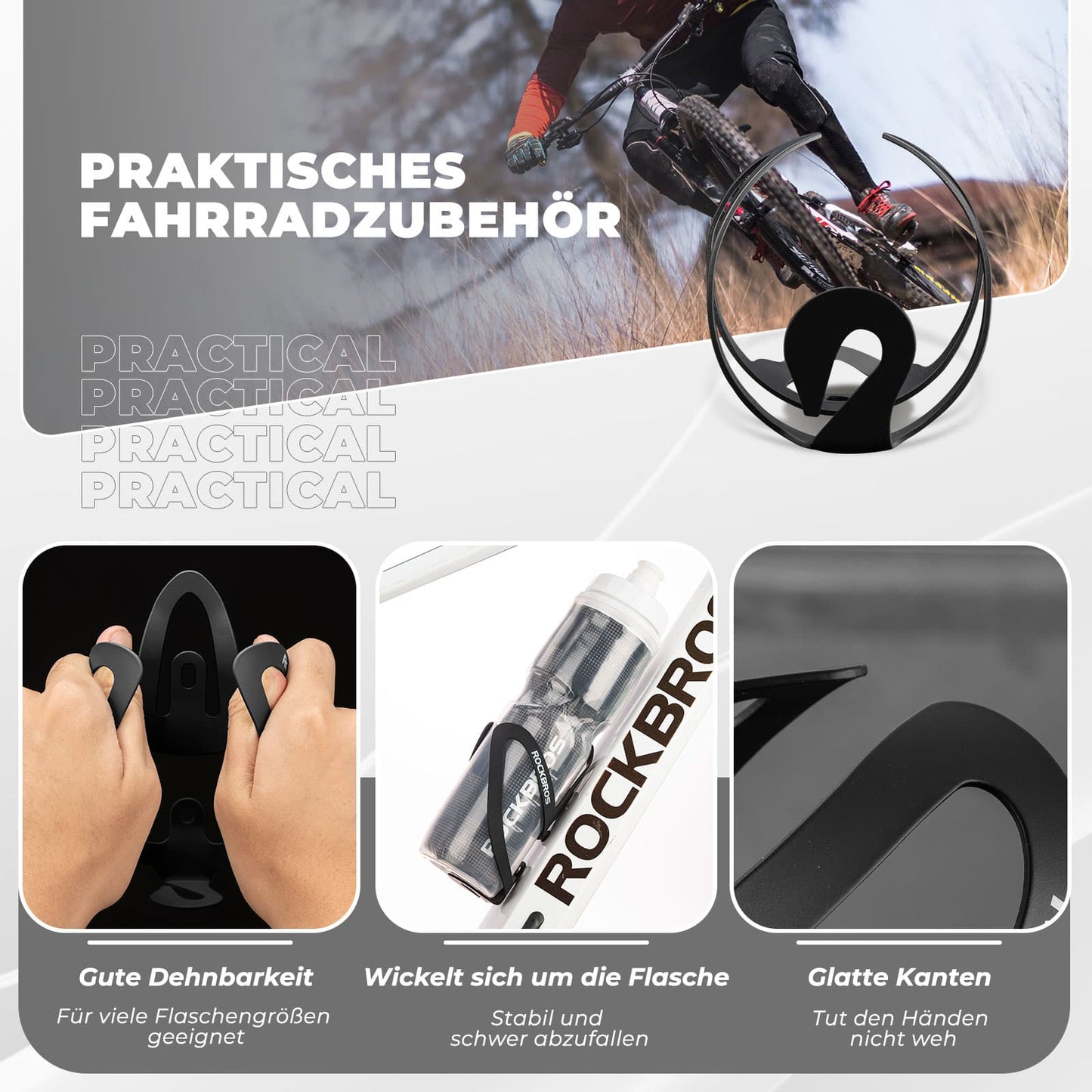 Flaskhållare cykeltillbehör lättviktscykelhållare ROCKBROS