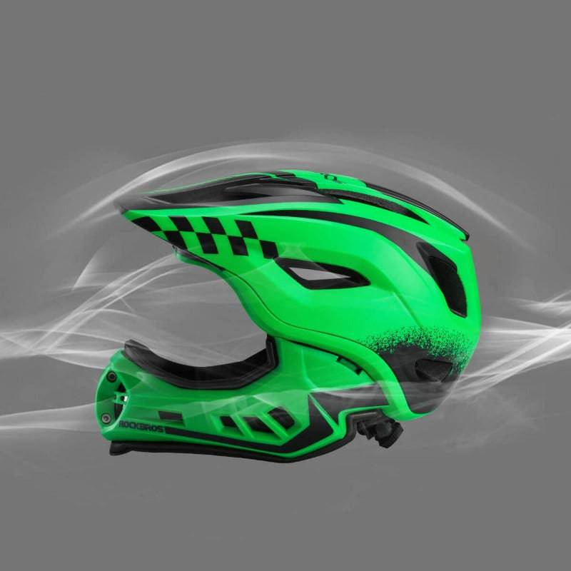 Barnhjälm med integralhjälm och avtagbart hakskydd för pojkar/flickor ROCKBROS