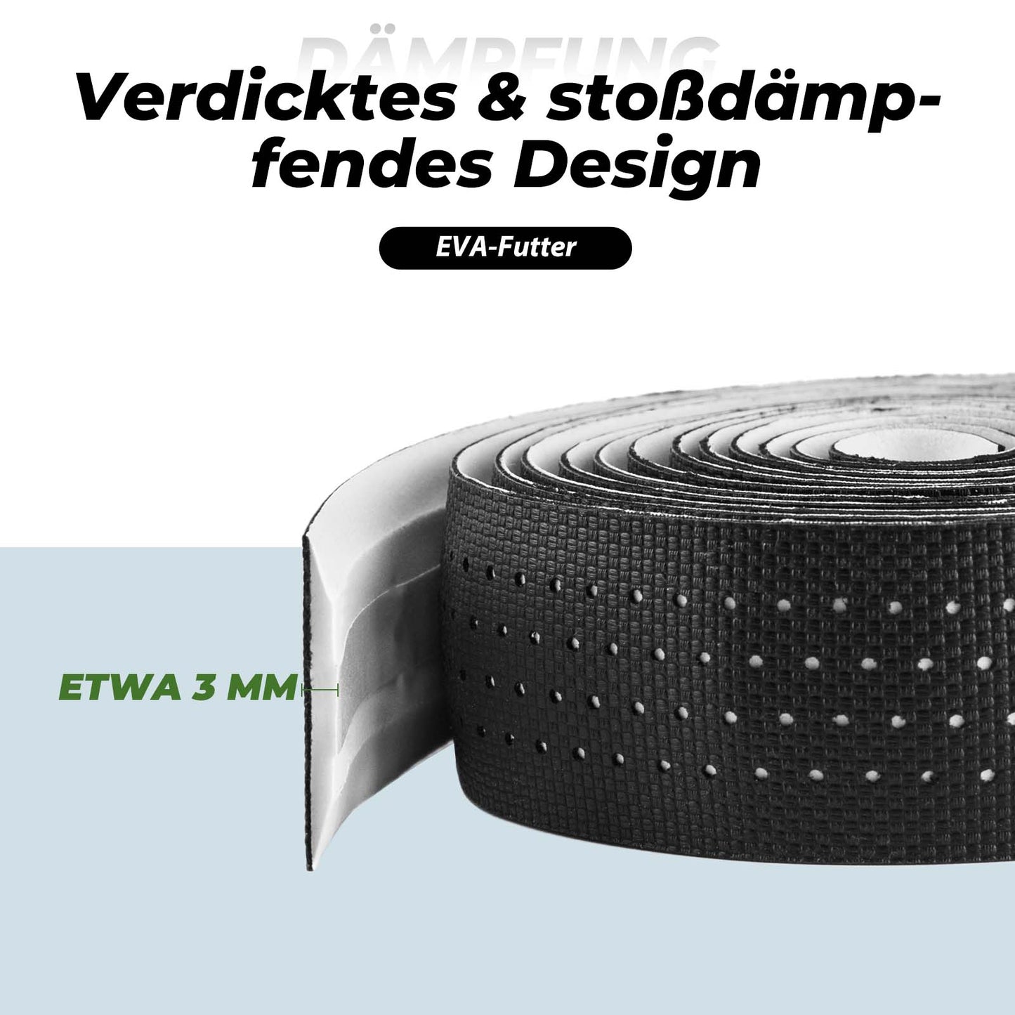 Styrtejp för racercykel, halkfri, stötdämpande, 2 rullar, ROCKBROS