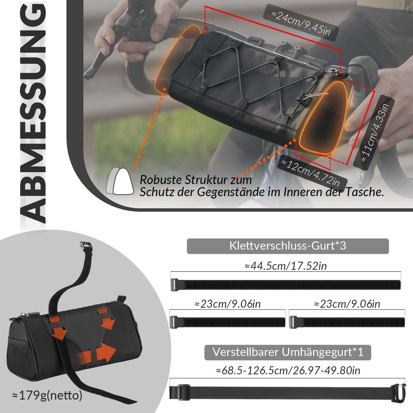 Styrväska Multifunktionell cykelväska med axelrem 1,5L ROCKBROS