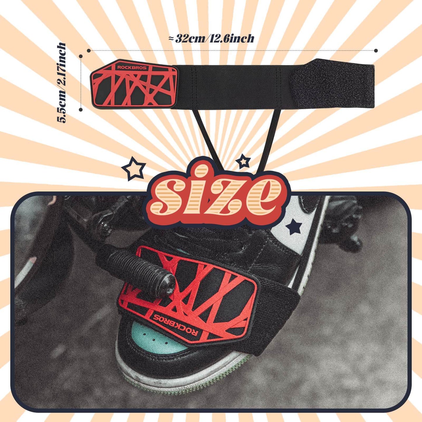 Motorcykelväxelskydd, halkskydd för växel, justerbart skoskydd, motorcykeltillbehör ROCKBROS