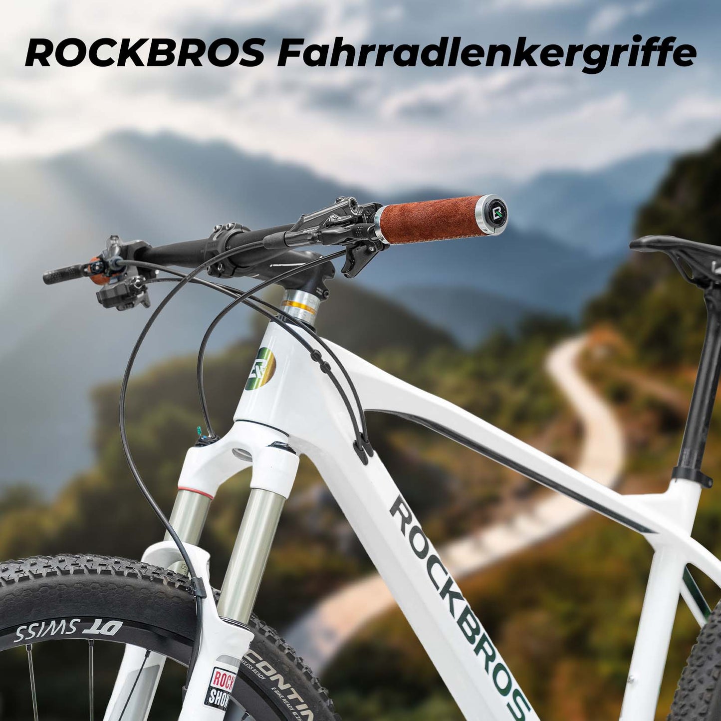 MTB-handtag Ergonomiska styrhandtag Halkfria för 22 mm ROCKBROS