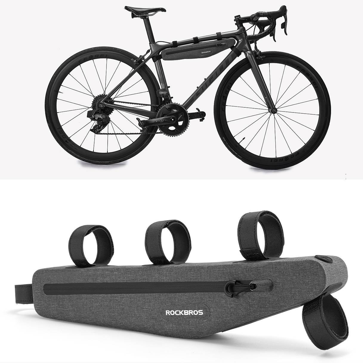 Multifunktionell cykelväska, 100 % vattentät, 1,5 l, ROCKBROS