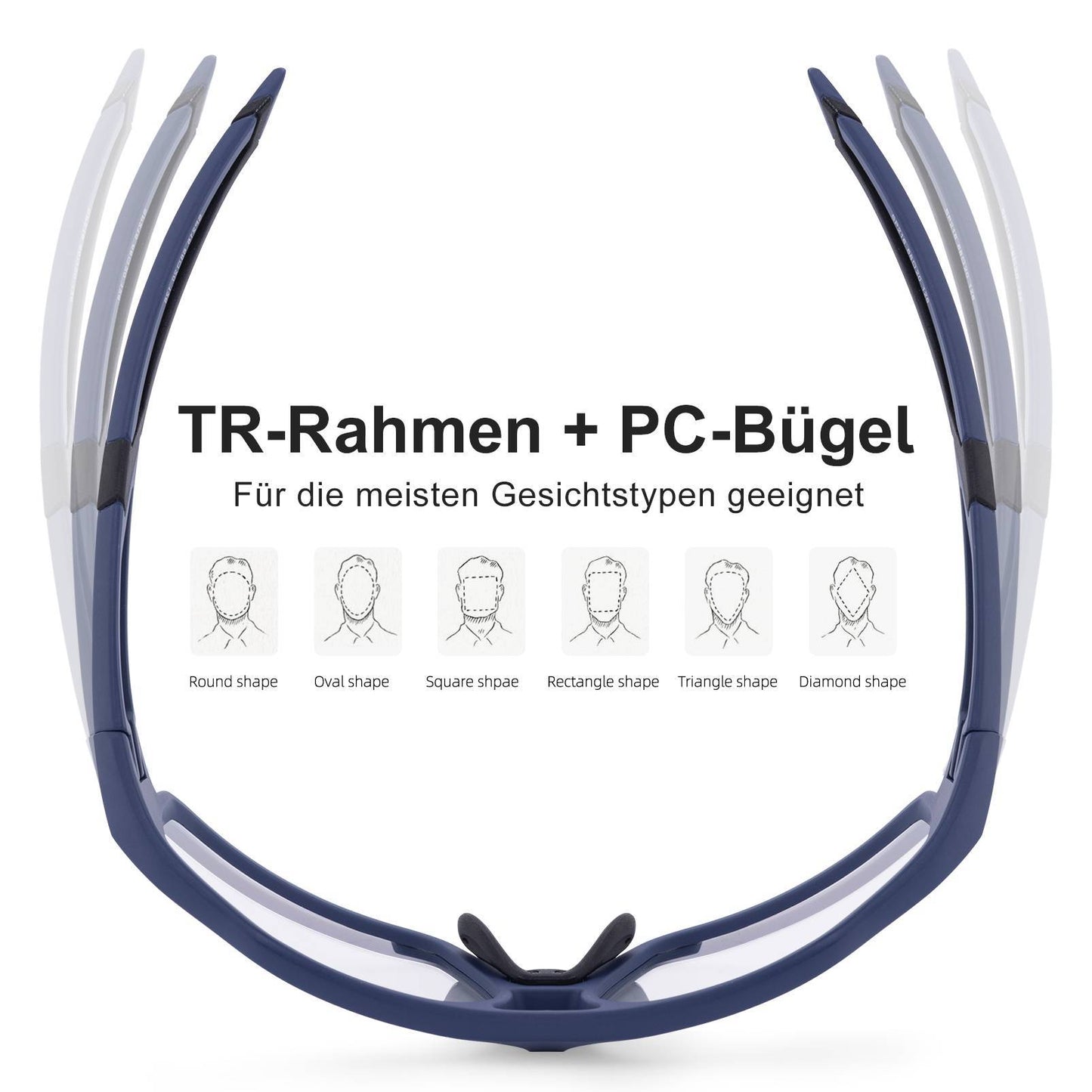 Fotokromatiska solglasögon för utomhusaktiviteter, unisex, ROCKBROS