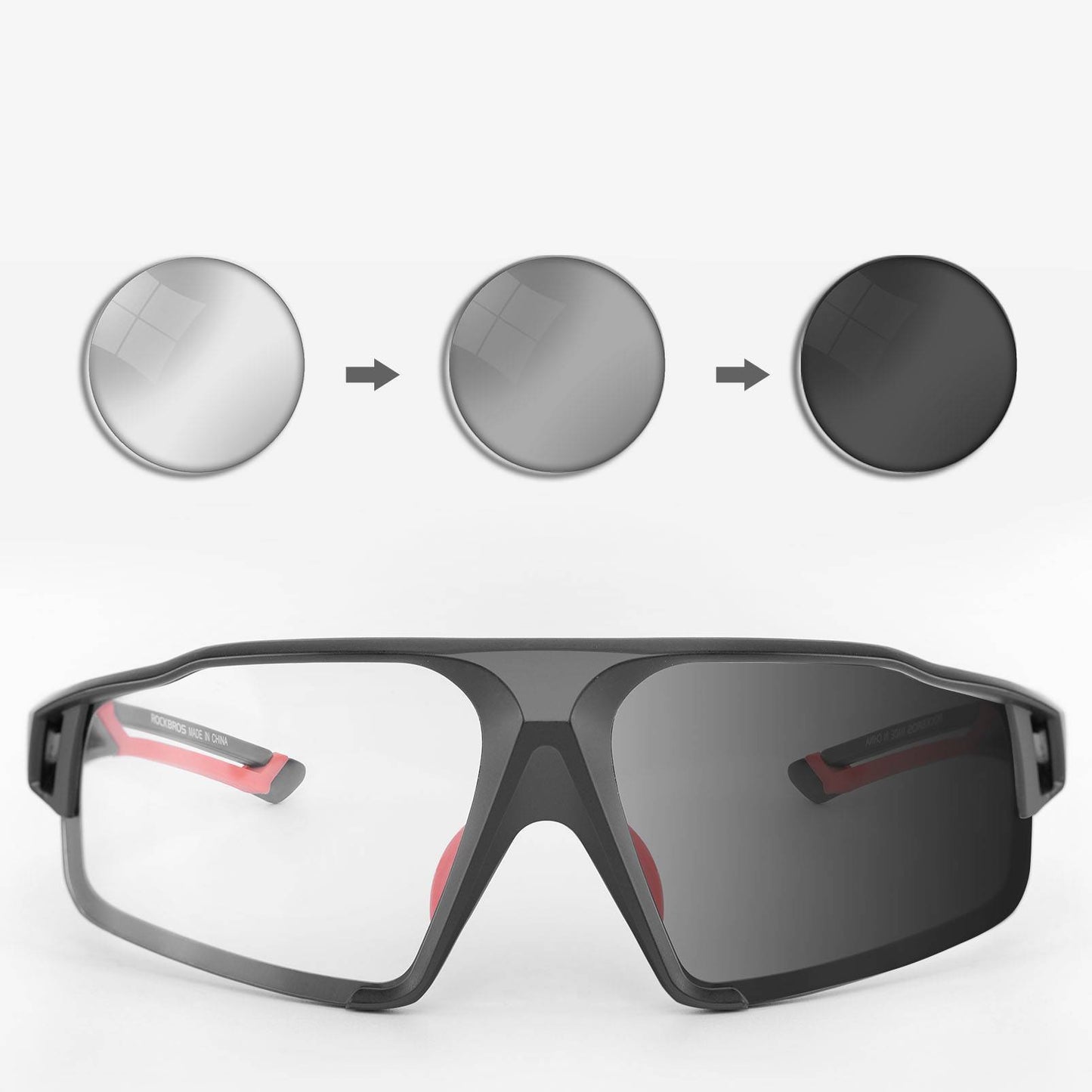 Fotokromatiska solglasögon för utomhusaktiviteter, unisex, ROCKBROS