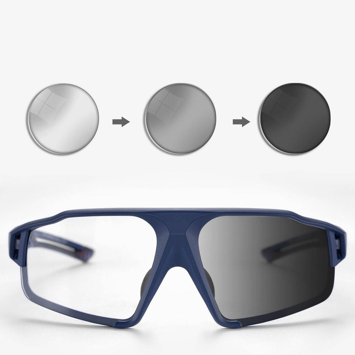 Fotokromatiska solglasögon för utomhusaktiviteter, unisex, ROCKBROS