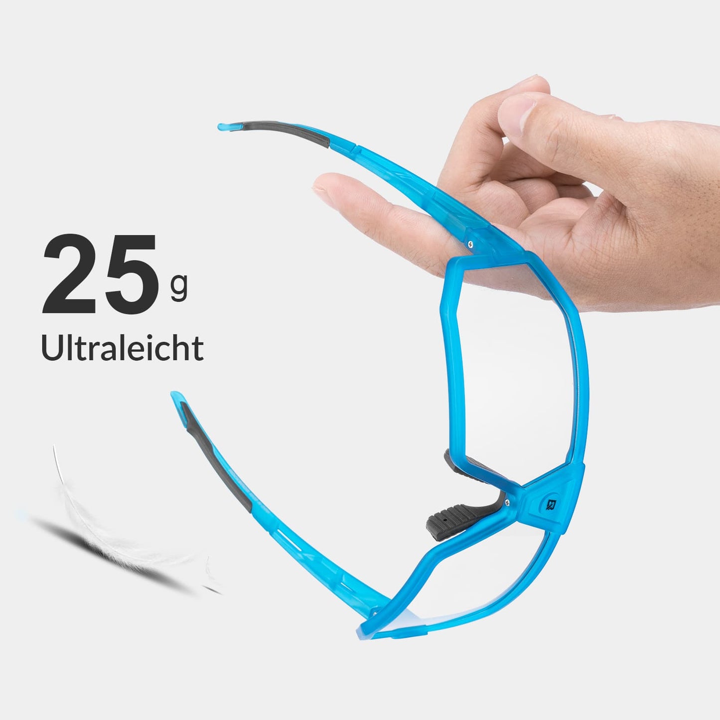 Fotokromatiska solglasögon UV400-skyddande cykelglasögon unisex blå ROCKBROS