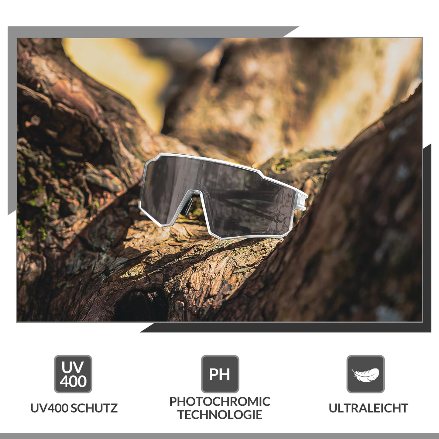 Polariserade cykelsolglasögon, sportsolglasögon för utomhussporter, ROCKBROS