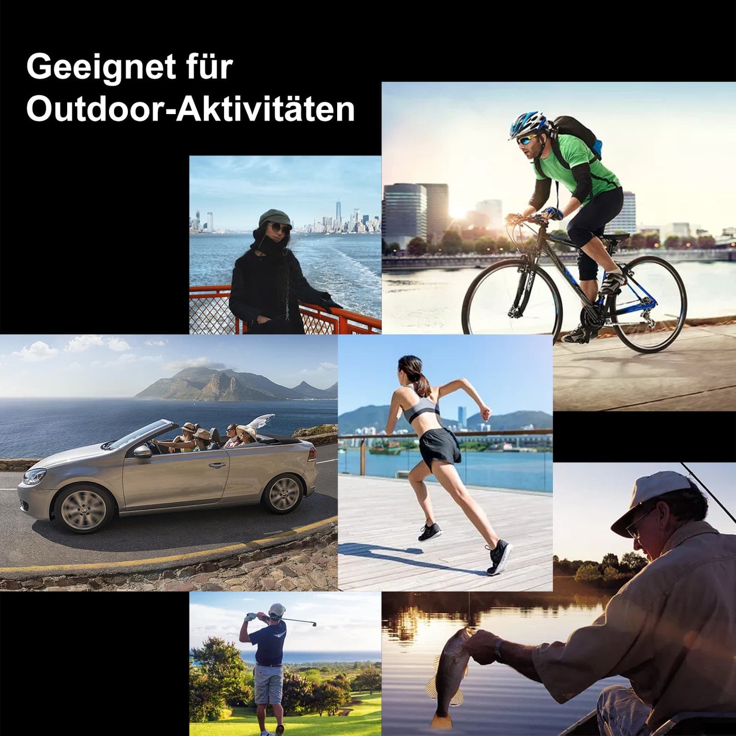 Polariserade solglasögon Cykelglasögon Unisex Svart-Röd ROCKBROS