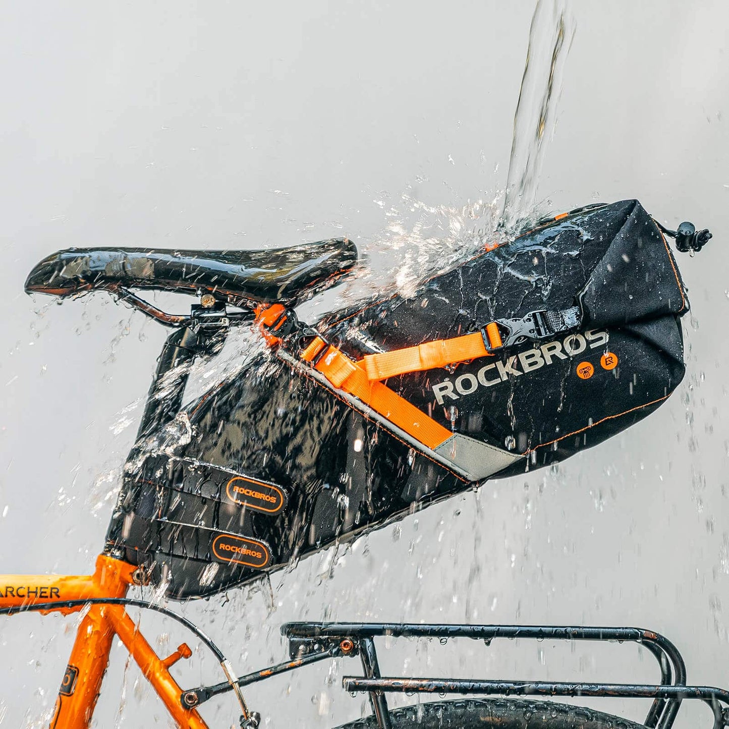 Vattentät sadelväska för MTB och racercyklar, 10L, ROCKBROS