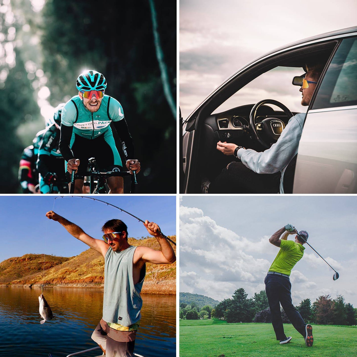 Solglasögon med UV400-skydd för cykling för kvinnor/män ROCKBROS