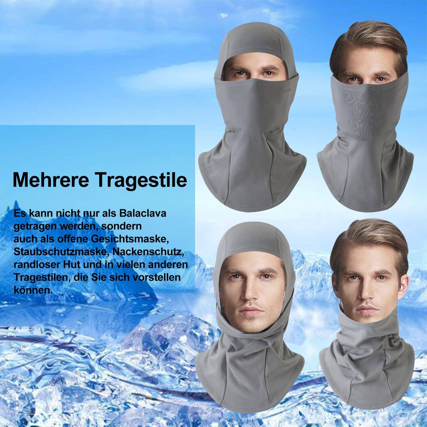 Balaklava 2-pack Höst/Vinter för utomhussporter Unisex ROCKBROS