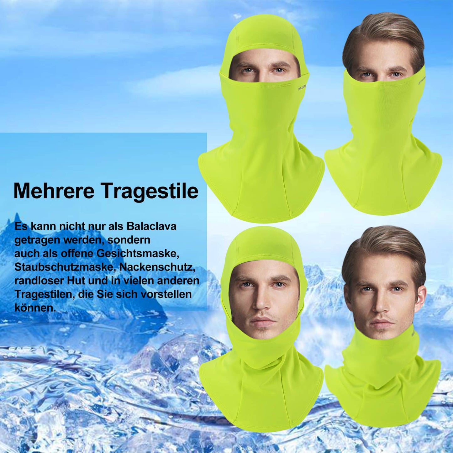 Balaklava 2-pack Höst/Vinter för utomhussporter Unisex ROCKBROS