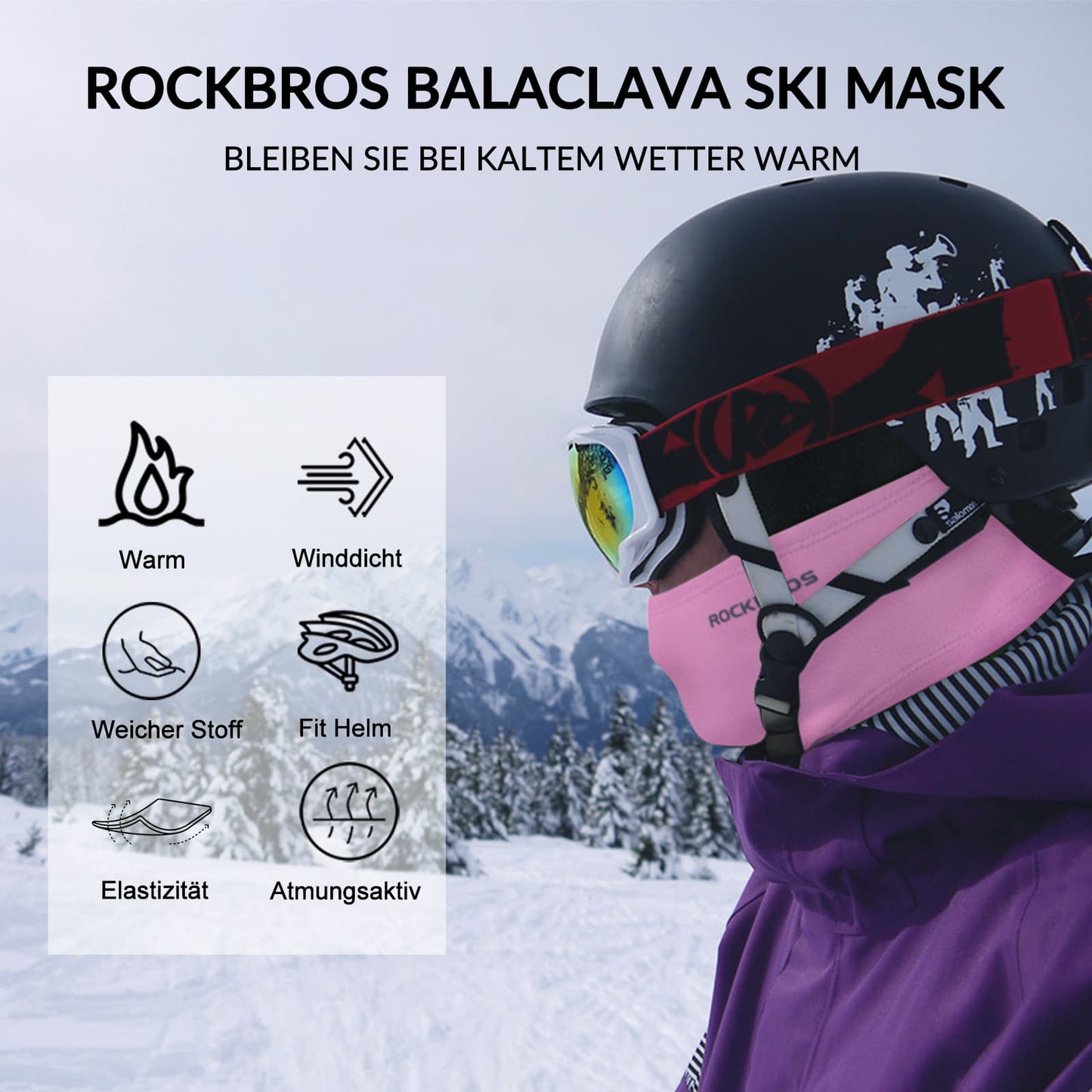 Balaklava 2-pack Höst/Vinter för utomhussporter Unisex ROCKBROS