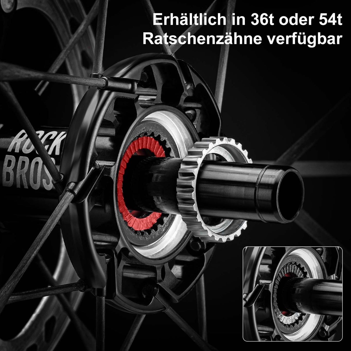T700 Kolfiberhjulset 55 mm Skivbroms Genomgående axelhjulset för racercykel inklusive vakuumdäckdämpare ROCKBROS