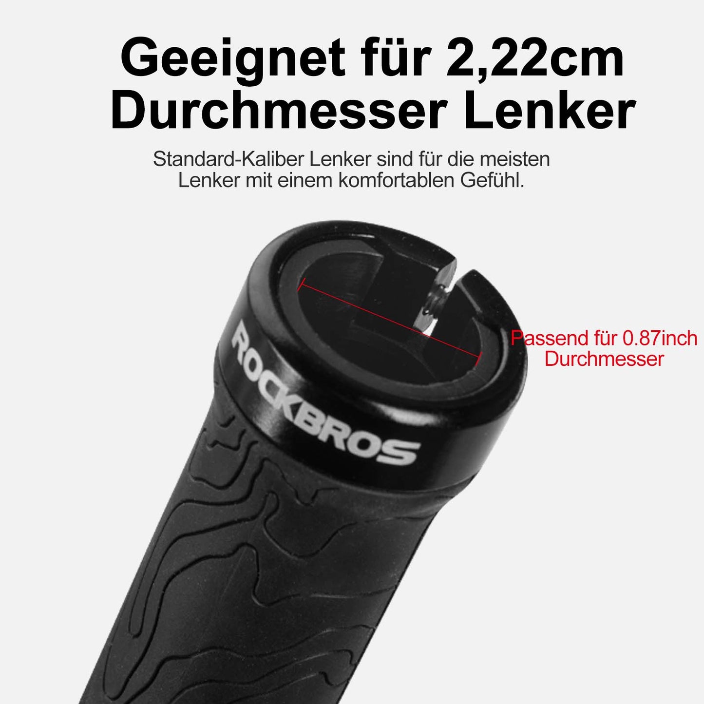 Ultralätta gummihandtag för cykel med låsbar aluminiumdesign från ROCKBROS