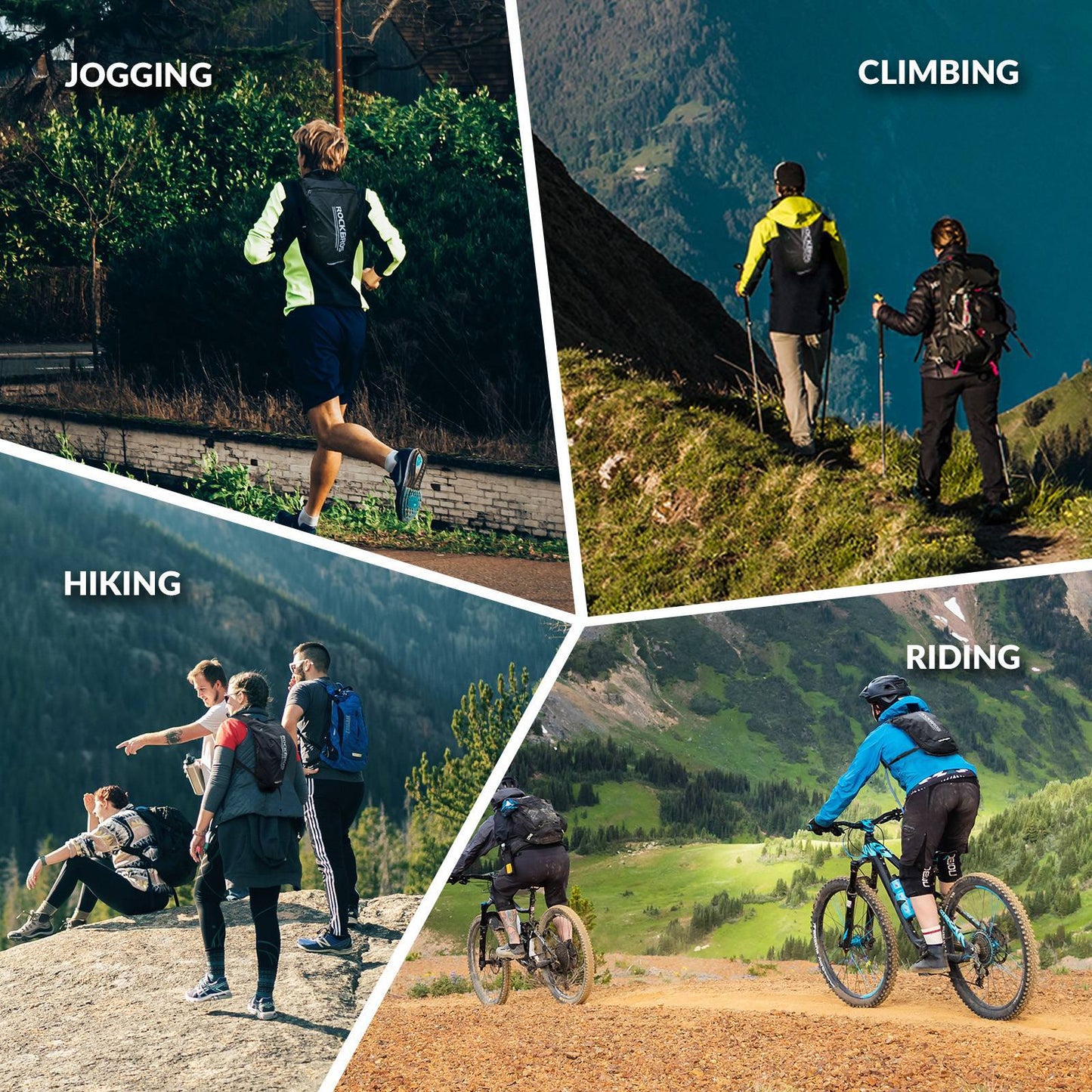 Ultralätt vätskeblåsryggsäck, cykelryggsäck med vätskesystem, 2L, ROCKBROS