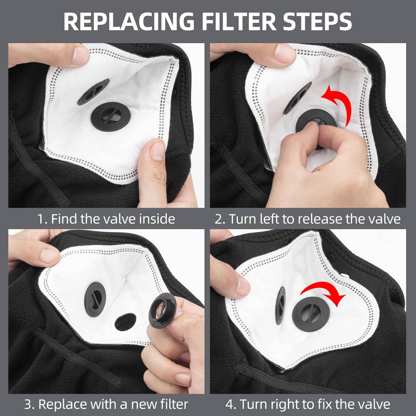 Vindtät och dammtät balaklava vinterhalsvärmare ROCKBROS