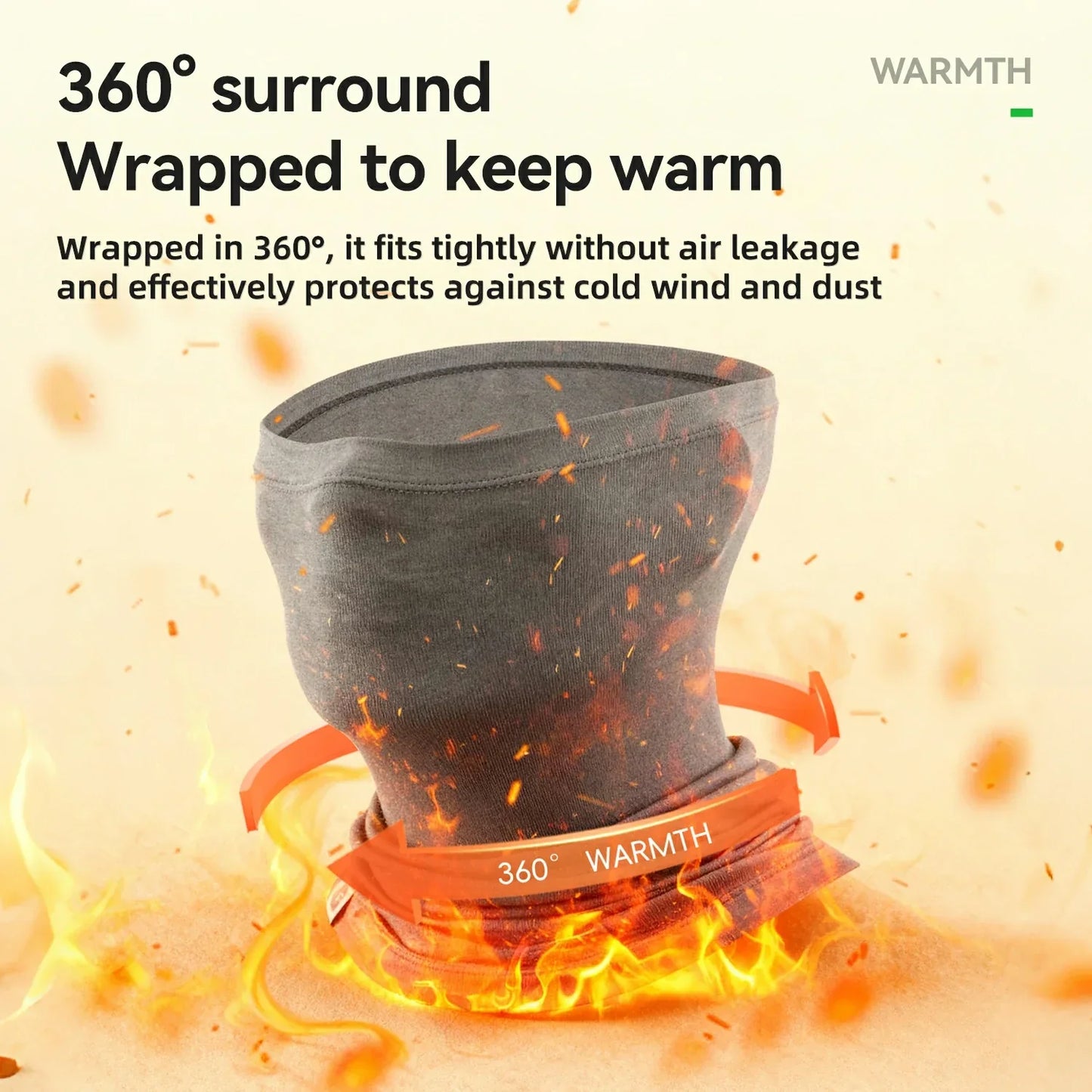 Vintervärmande ullhalsduk/tubhalsduk ROCKBROS