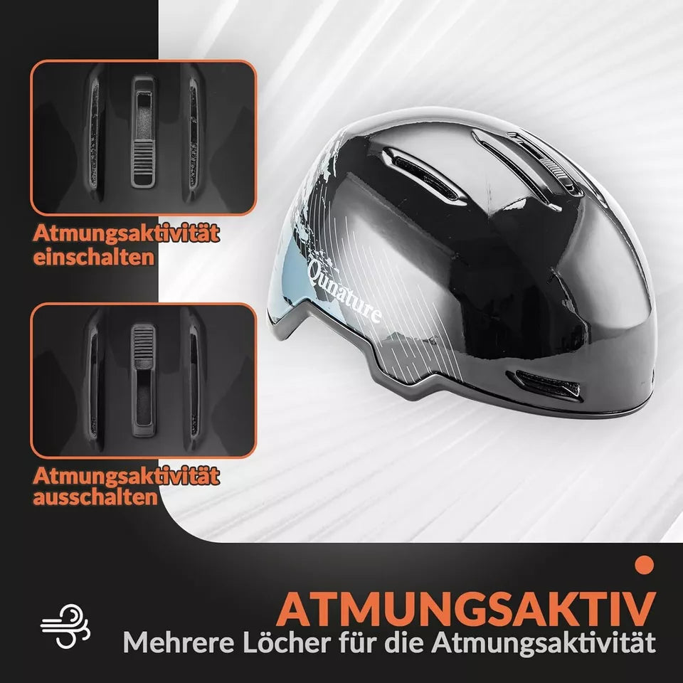 Qunature snowboard/skidhjälm med hörselskydd snowboardhjälm för dam och herr 54-61cm