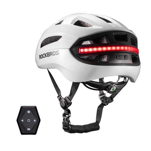 ROCKBROS Fjärrstyrd Smart Cykelhjälmed med Ljus