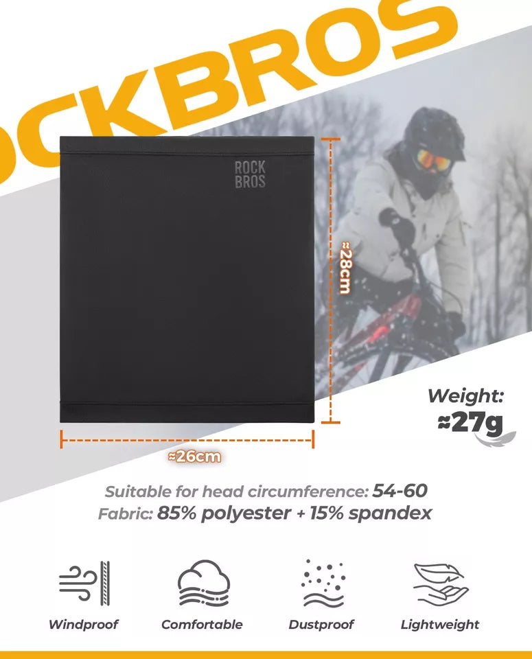 ROCKBROS Halv Balaclava Winter Warm Tube Scarf Halsvärmare utomhus Unisex
