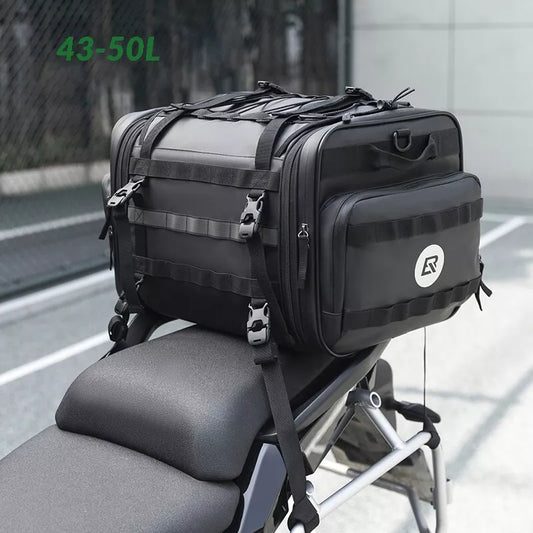ROCKBROS motorcykel bakväska 50L med regnskydd sittväska PVC bakom hopfällbar