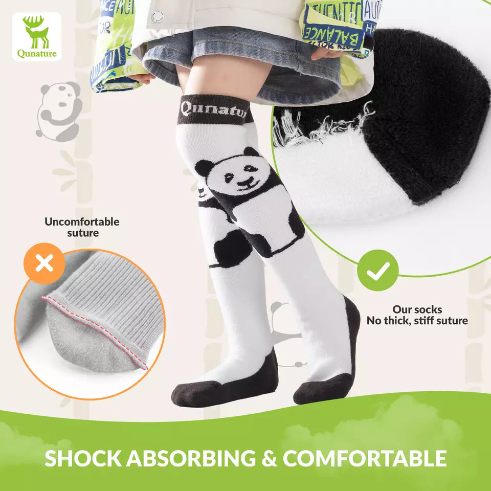 Qunature skidstrumpor barn/pojkar vinterstrumpor skidknästrumpor med ull 1 par