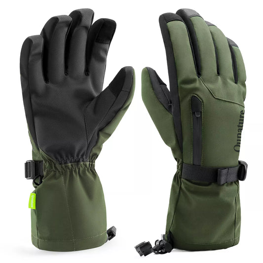 Qunature Gloves Winter Ski/Snow Handskar Vindtäta för Cykel/Motorcykel XS-XL