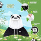 Qunature vinter balaclava skidmask för barn och föräldrar panda design helmasker balaclava för höst och vinter utomhusaktiviteter som skidåkning motorcykel cykling
