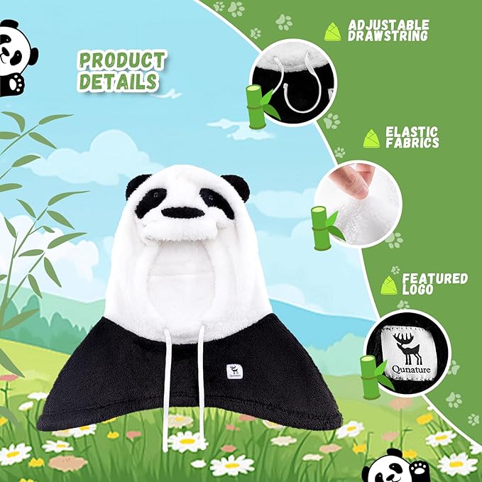 Qunature vinter balaclava skidmask för barn och föräldrar panda design helmasker balaclava för höst och vinter utomhusaktiviteter som skidåkning motorcykel cykling