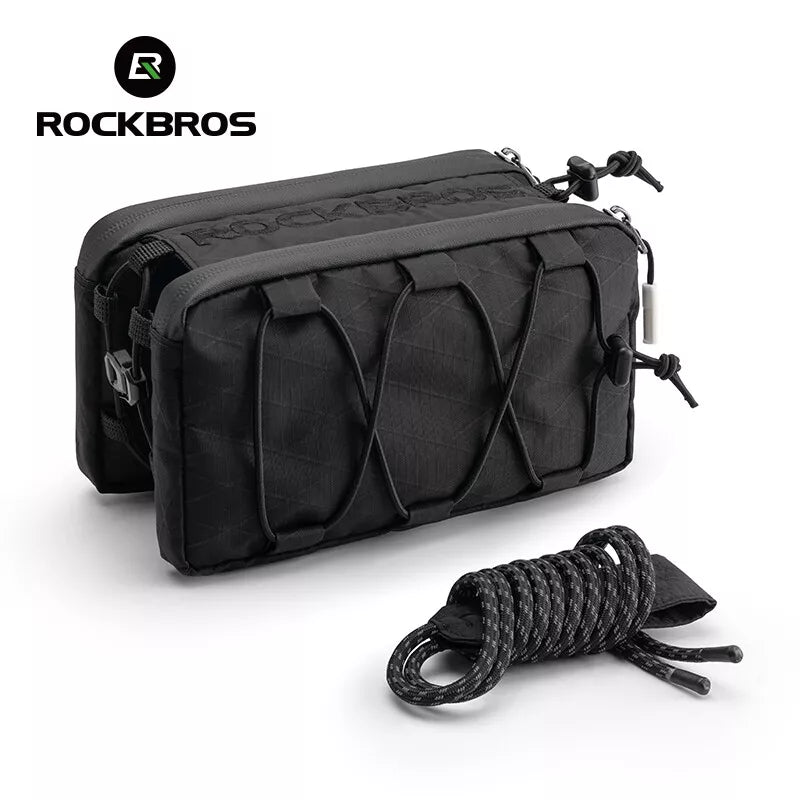 ROCKBROS 1L cykelväska med dubbel ram topprörsväska fram 5 färger för landsvägscykel MTB