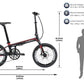 KABON City hopfällbar cykel Carbon Shimano Altus 9S 20 tum