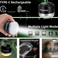ROCKBROS Outdoor Camping Lykta USB Ficklampor 600 Lumen IPX65 LED-ljus Uppladdningsbart batteri